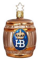 Hofbräu Beer Keg<br>Inge-glas Ornament